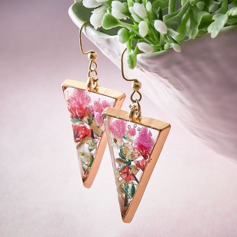 Spring Floral Resin Earrings Tiny Charms, The Blue Moon, Flower Resin Jewelry, Resin Jewelry Diy, Resin Jewelry Making, Tiny Charm, Epoxy Resin Crafts, Earring Bundle, Resin Craft