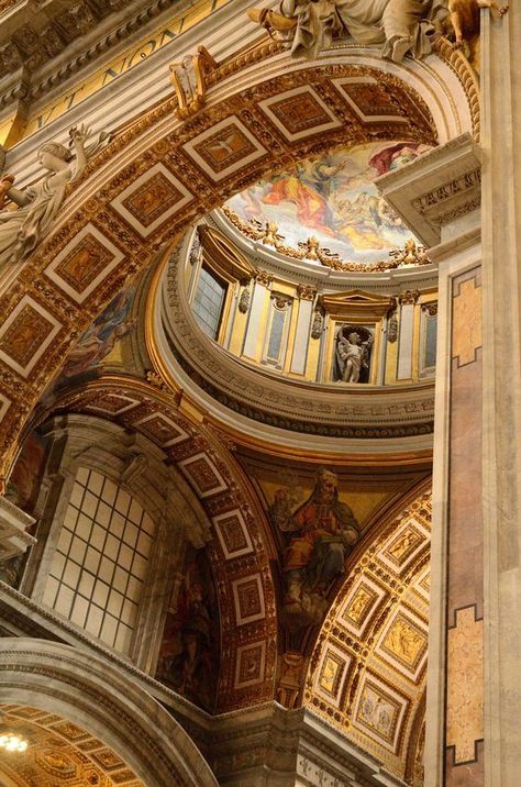 St. Peter’s Basilica, Angel Core, St Peters Basilica, Castle Aesthetic, Architecture Wallpaper, Cathedral Architecture, Sacred Architecture, Cathedral Church, Baroque Architecture