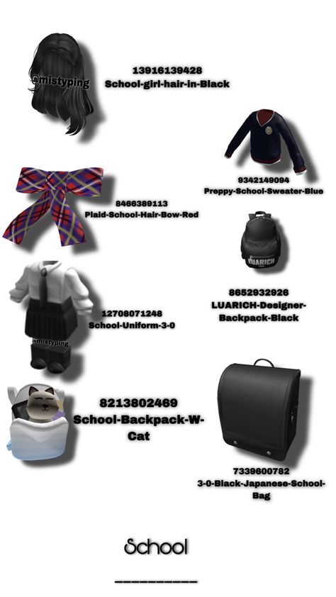 Roblox Codes !!! Roblox Code Skirt 3d, Bloxburg Black Hair Codes Pigtails, Roblox Codes For 3d Clothes, Roblox Jacket Codes 3d, School Outfits Roblox Codes, Bloxburg Mafia Outfit Codes, Roblox Belt Code, Roblox Uniform Codes, Roblox Bag Codes