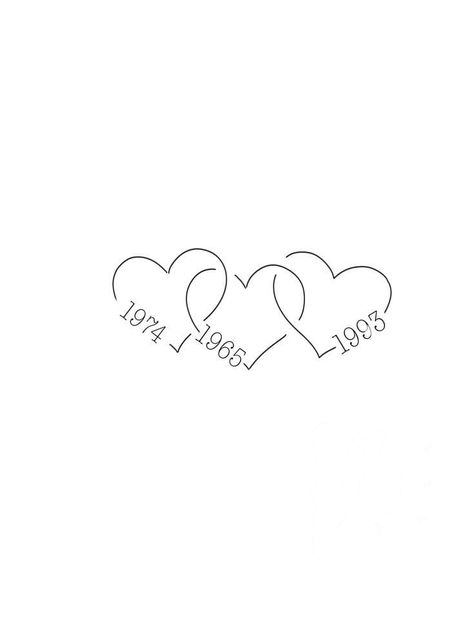 Girly Family Tattoos, Heart Date Tattoo, Family Tattoo Stencil, Abc Tattoo, Love Heart Tattoo Designs, Family Tattoo Ideas For Women, Carol Tattoo, Tattoos For Family, Sacred Geometry Tattoos