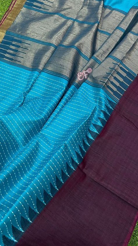 Khadi Silk Saree, Khadi Saree, Blouse Price, Wear Saree, Saree Collection, Office Wear, News Design, Pure Silk, Silk Saree