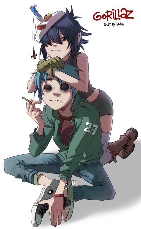 (1) Jamie Hewlett (Gorillaz, Tank Girl) Inspo Album - Album on Imgur Gorillaz, Anime