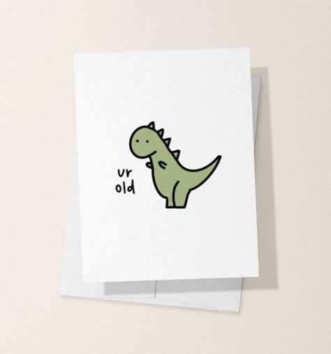 Puns For Birthday Cards, Birthday Day Cards Diy, Funny Birthday Cards For 18th Birthday, Happy Birthday Card Brother, Cute Homemade Bday Cards, 18th Birthday Card Funny, Birthday Card Ideas Dinosaur, Funny Card Ideas Birthday, Birthday Cards Funny Diy