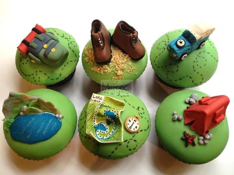 Cupcakes Decoration Disney, Cupcake Flower Pots, Camping Inspo, Campfire Cake, Nature Cake, Rustic Dessert, Holiday Cupcakes, Creative Cupcakes, Custom Cupcakes