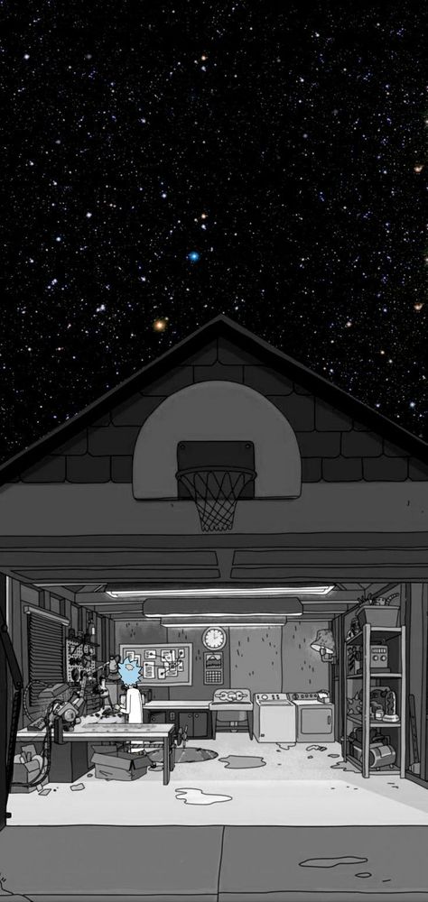 Rick And Morty, Basketball, Screen, Iphone, Stars, Black