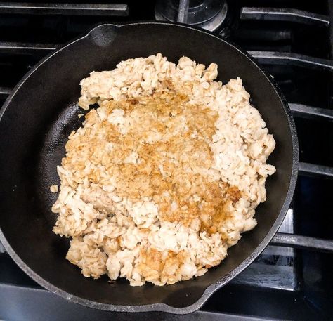 Fried Oatmeal, Leftover Oatmeal, Cast Iron Frying Pan, Cottage Cheese Pancakes, Pan Fry, Cheese Pancakes, Deep Fry, Vanilla Greek Yogurt, Egg Toast