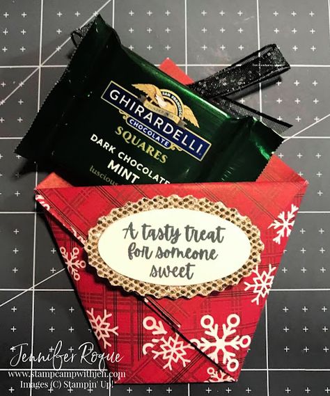 Facebook Replay - Peaceful Prints Sweets & Treats Ghirardelli Treat Holder Ghiradelli Candy Holder, Ghirardelli Square Treat Holder, Ghiradelli Treat Holder, Ghiradelli Chocolate, Dark Chocolate Mint, Easy Treat, Christmas Craft Fair, Paper Pouch, Ghirardelli Chocolate