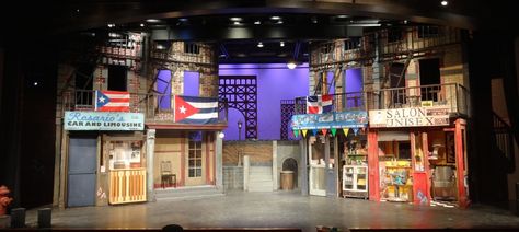 In The Heights Set Design, In The Heights Musical, Lil Shop Of Horrors, Theatre Education, Vbs 2023, Theater Design, Set Design Theatre, Stage Set Design, Bank Robbery