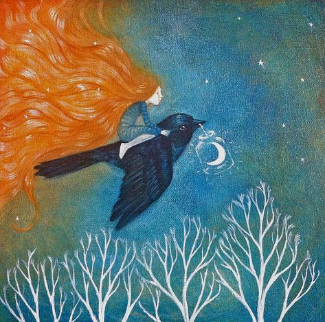 The Fairy Tale Atlas – The Hedge School Lucy Campbell, Bird Flying, Scottish Artists, Fairytale Art, Whimsical Art, Bird Art, Spirit Animal, The Wind, Painting & Drawing