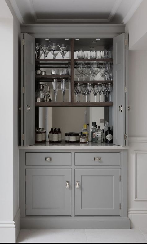 Bar Cupboard, Humphrey Munson, Home Bar Areas, Home Bar Cabinet, Home Bar Rooms, Diy Home Bar, Traditional Dining Rooms, Open Plan Kitchen Living Room, Drinks Bar