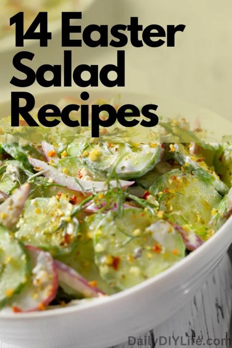 Easter Dishes Recipes, Easter Pasta Salad, Easter Dinner Side Dishes, Easter Dinner Sides, Easter Salad Recipes, Spring Pasta Salad, Easter Side Dishes Recipes, Easter Salad, Lettuce Salad Recipes