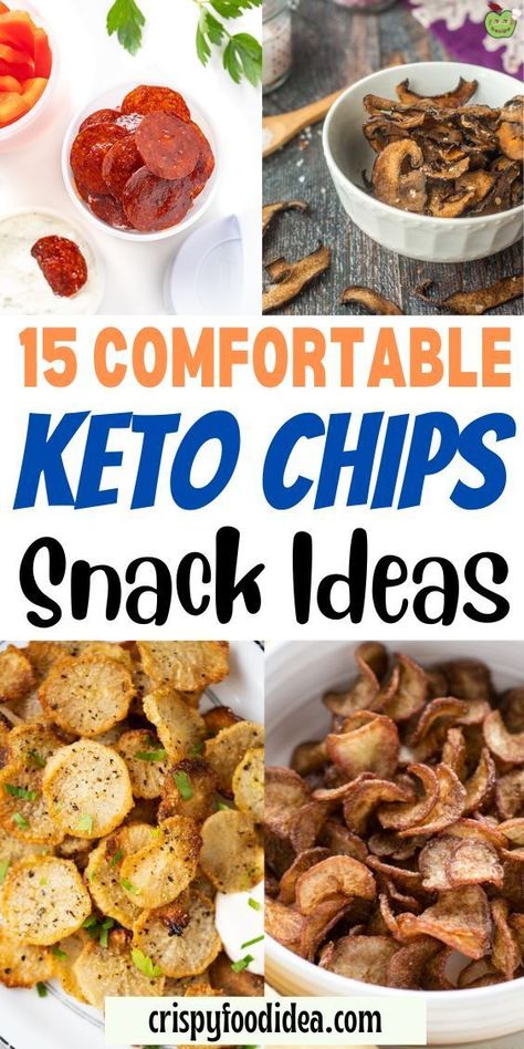 Love to eat chips? They are salty, crunchy and makes you feel happy in your busy days or change your mood instantly. Here I'm sharing some delicious keto chips ideas that are low carb and best for your keto diet. Low Carb Salty Snacks, Low Carb Crunchy Snacks, Healthy Salty Snacks, Chips Ideas, High Protein Snack Recipes, Protein Snacks Recipes, High Protein Low Carb Snacks, No Carb Snacks, Keto Chips