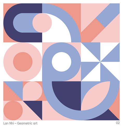 Random Geometric Art on Behance Geometric Flat Illustration, Bauhaus Geometric, Geometric Artwork, Geometry Design, Bauhaus Art, Bauhaus Poster, Abstract Geometric Art, Geometric Art Prints, Pretty Patterns