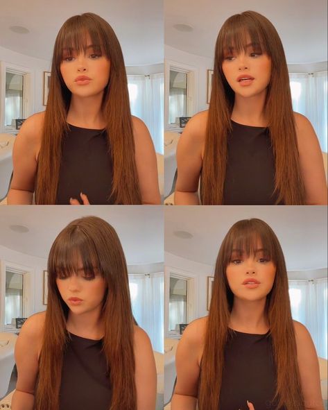 Selena Gomez Bangs, Selena Gomez With Fans, Selena Gomez Hair, Selena Gomez Wallpaper, Selena Gomez Album, Selena Gomez Pictures, Selena G, New Hairstyle, Peinados Fáciles Para Cabello Corto