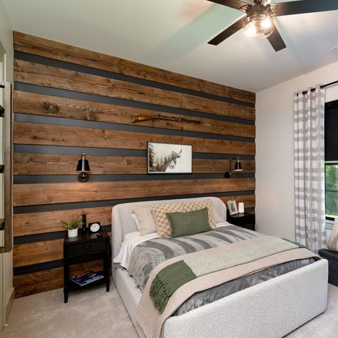 Enhance your bedroom wall with custom shiplap Wood Shiplap Wall Bedroom, Stained Shiplap Wall Bedroom, Black Shiplap Wall Bedroom, Shiplap Wall Bedroom, Wood Bedroom Wall, Black Shiplap Wall, Shiplap Room, Stained Shiplap, Wood Shiplap Wall