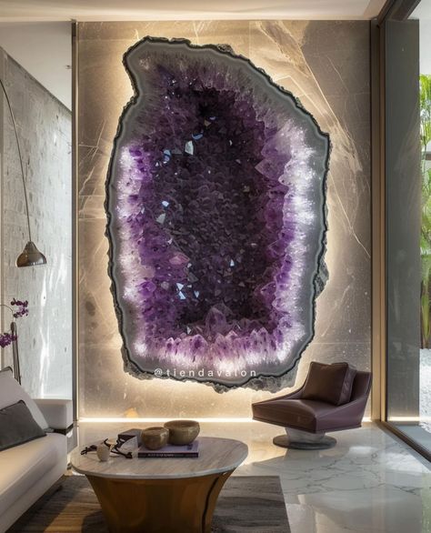 Geode Furniture, Whimsical Luxury, Diamond House, Massage Room Design, Interior Design Store, Amazing Bedroom Designs, Fantasy Rooms, Cliff House, Gemstone Art