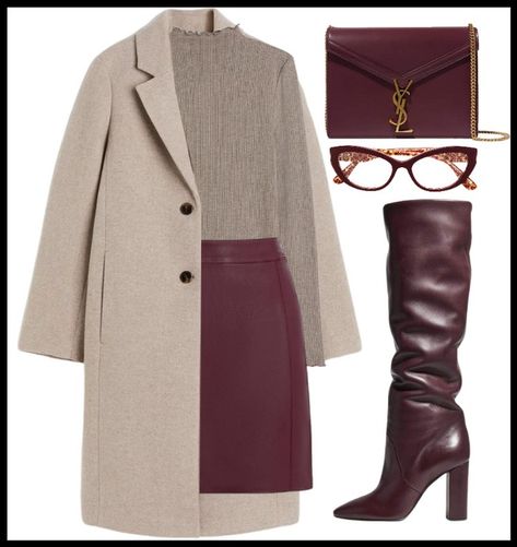 Burgundy boots Outfit | ShopLook Burgundy Boots Outfit Women, Burgundy Booties Outfit, Burgundy Boots Outfit, Ankle Boots Outfit, Boots Outfit Ankle, Burgundy Boots, Half Boots, Booties Outfit, Classy Work Outfits