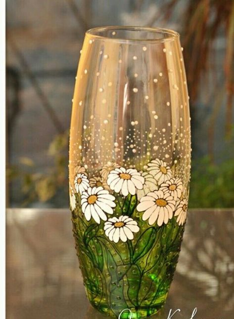 Pin by susan bennellick on Crafts in 2022 | Glass bottles art, Painting glass jars, Painting glassware Jars Painting, Art Glass Painting, Painting Glass Jars, Glass Painting Patterns, Painted Glass Bottles, Painted Glass Vases, Painting Glass, Glass Painting Designs, Glass Bottle Diy