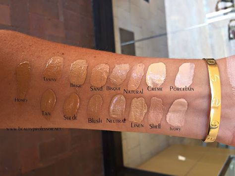 la mer soft fluid long wear foundation swatches La Mer Foundation, Long Wear Foundation, Foundation Swatches, Forehead Wrinkles, Makeup Board, Foundation Shades, Youthful Skin, Free Makeup, Tan Suede