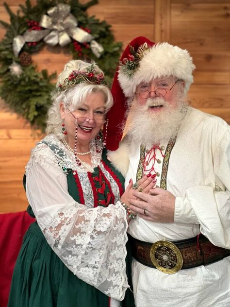 Santa Claus Mrs Claus indoors Mrs Christmas Costume, Mrs Claus Shoes, Santa And Mrs Clause Photoshoot, Mrs Claus Hairstyle, Mr And Mrs Claus Costume Couple, Diy Mrs Claus Costume, Santa Claus Photo Shoot, Mrs Claus Makeup, Mrs Clause Costume