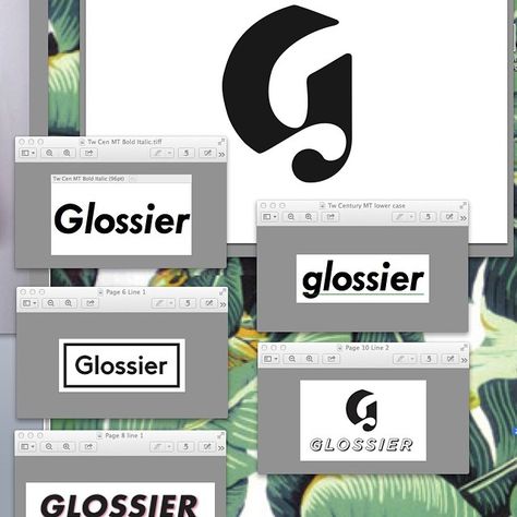 glossier-intothegloss  Logo Exploration Glossier Branding, Glossier Logo, Branding Design Packaging, Self Promo, Letter Form, Brand Kit, Branding Identity, Graphics Inspiration, Logo Branding Identity