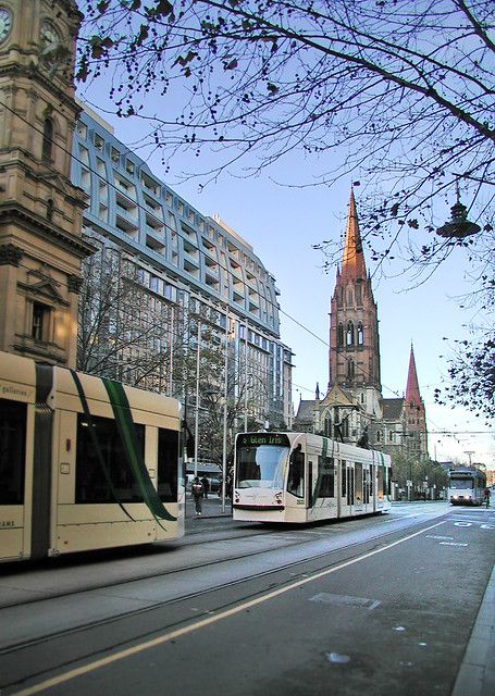 Melbourne Tram, Melbourne Trip, Melbourne Skyline, Westin Hotel, Beautiful Australia, Melbourne Travel, Australia Tourism, Melbourne Street, Sydney City