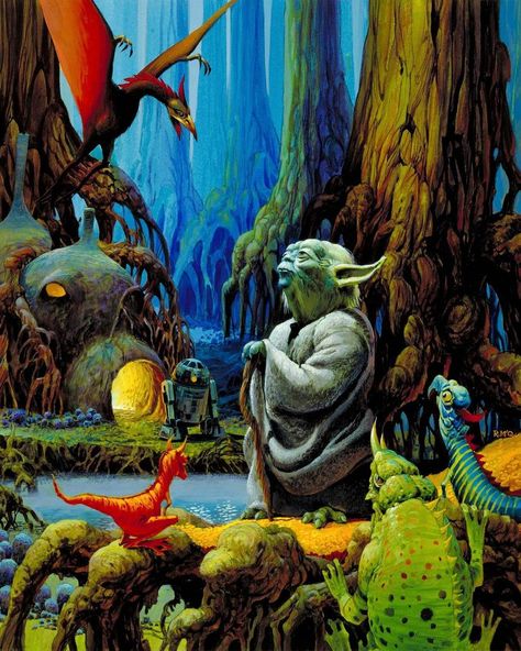 Star Wars Yoda Art, Yoda Poster, Yoda Art, Ralph Mcquarrie, Star Wars Prints, Empire Strikes Back, Star Wars Yoda, The Empire Strikes Back, Star Wars Poster