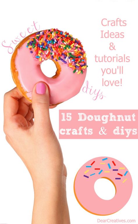 Looking for fun donut crafts and DIYs to make? This list of tutorials is super sweet and filled with fun crafts with doughnuts. #donutcrafts #donutparty #doughnuts #crafts #diycrafts #craftideas #donuts #fun #easy #cute #sweet Donut Crafts, Donut Craft, Donut Coloring Page, Doughnut Party, Diy Donut, Make Craft, Diy Donuts, Donut Decorations, Birthday Donuts