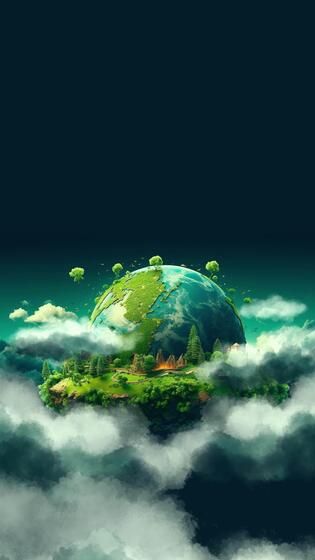 AI generated Earth globe illustration animation vertical with plants copy space banner ecological earth day hour safe clouds clear trees mountains environmental problems on blue background Earth Day Banner, Earth Animation, Globe Illustration, Space Banner, Background References, Environmental Problems, Environmental Problem, Earth Globe, Illustration Animation