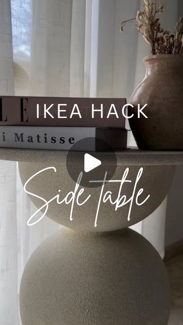 Ikea Hacks and Inspo on Instagram: "DIY IKEA Hack Side Table ✨😃  Are you a fan of round shapes? @shir_grinfeld_interiordesign shared this #ikeahack so you can boost your interior. 🤍  Follow @ikeahacksandinspo for more interior inspiration and creative ideas! 🫶  . . .  #ikeahacksandinspo #ikeahack #ikea #ikeadeutschland #ikeaideas #diytable #diyhomedecor #homedecor #interiorinspo #interiordesign #interiørtrender #international_interior_inspo #interiordecor" Ikea Side Tables, Ikea Round Table Hack, Ikea Round Table, Ikea Side Table Hack, Ikea Hack Table, Ikea Hack Side Table, Ikea Side Table, Big Planters, Diy Side Table