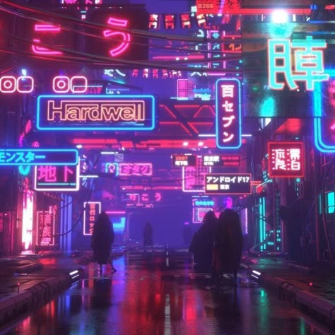 Japan Cyberpunk, Neon City Lights, Concept Art Landscape, Buildings Artwork, Urban House, Neon Cyberpunk, Art Cyberpunk, Neon Noir, Neon City