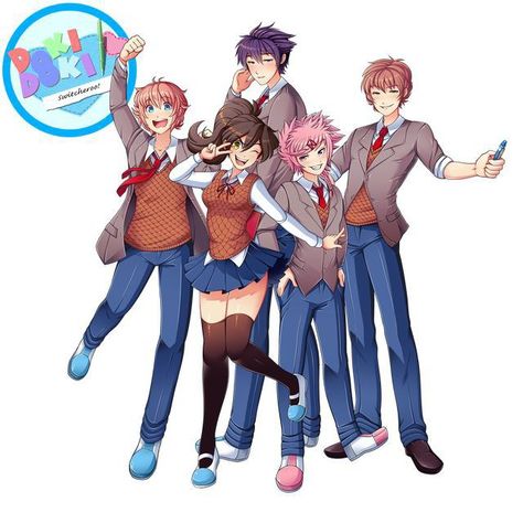 Ddlc Genderbend, Ddlc Plus, Doki Doki Literature Club, Hxh Characters, Cute Games, Doki Doki, Literature Club, Arte Inspo, Yandere Simulator