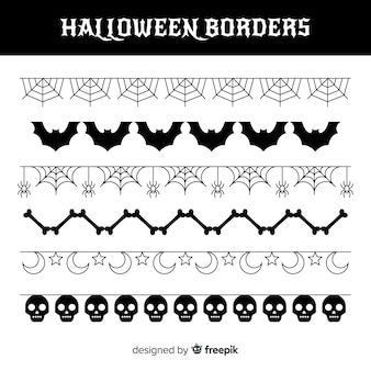 Free Vector | Pack of halloween borders Halloween Borders Bullet Journal, Halloween Border Design, Halloween Borders Frames, Aesthetic Boarders, Journal Borders, Halloween Bujo, 2025 Journal, Bullet Journal Dividers, Marcos Halloween