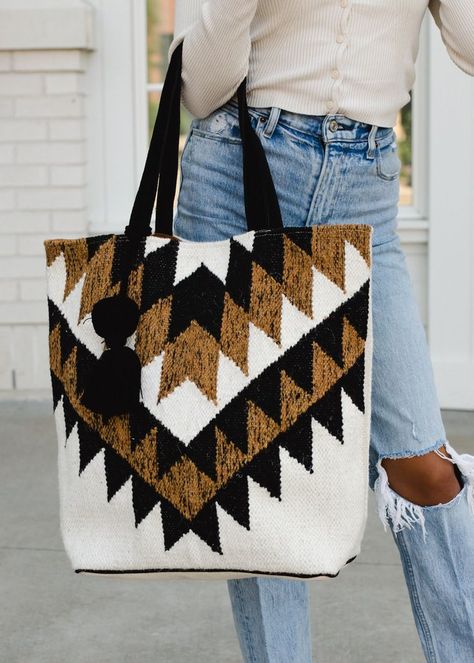 Western Bag, Kilim Bag, Ethnic Bag, Saddle Blanket, Travel Tote Bag, Handbag Patterns, Cute Bags, Custom Bags, Black Tote Bag