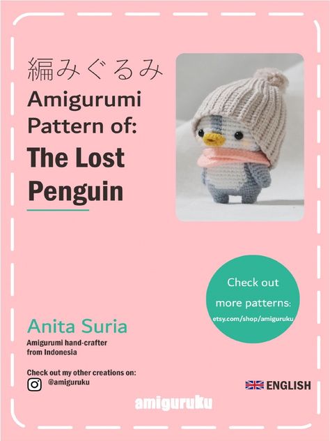 Penguin Crochet Pattern, Penguin Amigurumi, Penguin Crochet, Lost Baby, Crochet Penguin, Penguin Pattern, Confection Au Crochet, Crochet Keychain Pattern, Pola Amigurumi