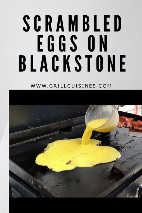 Blackstone scrambled eggs are a favorite breakfast food for everyone. You can make light, fluffy and scrumptious eggs on the griddle at any time of the week. #fluffy scrambled eggs #scrambled egg for crowd #fluffy egg scrambled #scrambled eggs on blackstone #cooking eggs on a flat top grill #blackstone scrambled eggs How To Cook Eggs On A Blackstone, Eggs On The Blackstone, Scrambled Eggs On Blackstone Griddle, Blackstone Scrambled Eggs, Eggs On Blackstone Griddle, Blackstone Eggs, Breakfast On Blackstone Griddle, Griddle Eggs, Eggs Blackstone