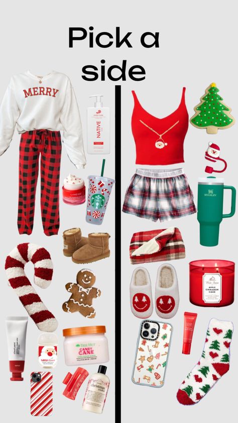 #1 or #2 Themed Party Aesthetic, Xmas Fits, Preppy Christmas Outfit, Christmas Outfit Inspiration, Burr Basket, Tree Decoration Ideas, Pick A Side, Girly Christmas Gifts, Cute Christmas Ideas