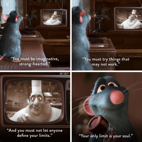 Ratatouille Quotes, Ratatouille Film, Ratatouille Movie, Pixar Quotes, Best Disney Quotes, Ratatouille Disney, Perspective Quotes, Magic Quotes, Disney Movie Quotes