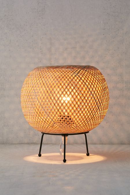 Alina Rattan Table Lamp Apartment Finds, Relaxing Room, Rattan Table Lamp, Flat Inspiration, Wooden Sofa Set Designs, Bohemian Decoration, Rattan Shades, Bamboo Lamp, Rattan Lamp