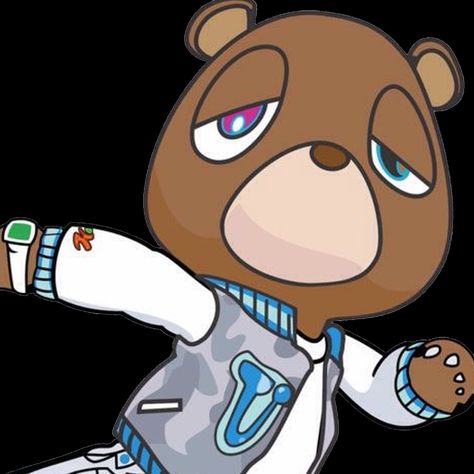 Kanye Wests “Dropout Bear” running Dropout Bear Pfp, Kanye Bear Pfp, 2000s Kanye, Graduation Bear Kanye, Kanye Graduation Bear, Graduation Kanye West, Kanye Graduation, Kanye Bear, Kanye West Graduation Bear