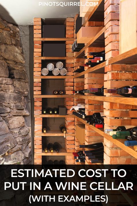 If you’re thinking about adding a wine cellar to your home anytime soon, then you probably have an abundance of questions about the construction. However, along with construction prices, you’ll also have to consider the overall cost of the project. Since the amount of putting in a wine cellar can be substantial, you’ll have to take some steps and spend some time planning things. How much does it cost to put in a wine cellar? #wine #winecellar #diy Wine Cellar In Garage, Fruit Cellar Ideas Basements, How To Make A Wine Cellar, How To Build A Wine Cellar, Victorian Cellar Ideas, Wine Cellar Diy, Basement Wine Cellar, Wine Cellars, Basement Wine Cellar Ideas