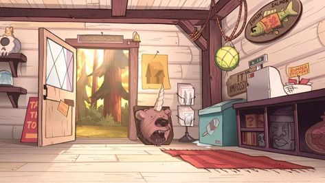 Gravity Fall Background, Gravity Falls Concept Art Backgrounds, Gravity Falls Environment, Gravity Falls Background Art, Gf Background, Gravity Falls Background, Haunted Houses In America, Cartoon Ideas, Tsukiuta The Animation