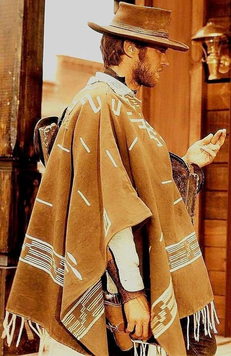 Actor Clint Eastwood, Eastwood Movies, For A Few Dollars More, Dollars Trilogy, Clint Eastwood Movies, Western Spaghetti, Few Dollars More, Cowboy Outfit, Western Hero