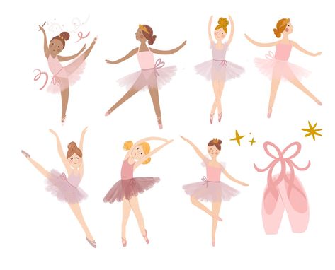 Ballet Party :: Behance Nutcracker Aesthetic Ballet, Ballerina Sketch, Ballet Illustration, Ballerina Illustration, Ballet Birthday Party, Ballerina Birthday Party, Painting Procreate, Ballet Party, Ballerina Birthday Parties