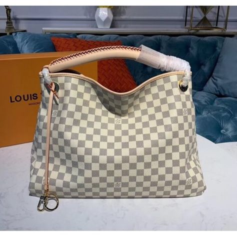 Louis Vuitton Damier Azur Artsy MM N40253 – LuxTime DFO Handbags Louis Vuitton Artsy Mm, Louis Vuitton Artsy, Shoes Bag, Louis Vuitton Damier Azur, Chic Bags, Canvas Handbags, Handbags Online, Evening Clutch Bag, Color Dorado