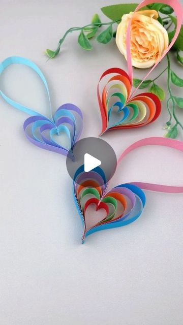 paper crafts creator on Instagram: "Goddess’ Day is Here: Let’s Make Some Love Crafts Together!Hashtags:#KindergartenHandmade #ParentChildHandcraft #MarchWomensDayHandmade #GoddessDayHandmade #HandmadeDIY" Love Heart Craft, Heart Toddler Crafts, Childrens Day Crafts For Kids, Grandma Crafts For Kids, Crafts With Hearts, Childrens Day Craft, Paper Strip Crafts, Diy Pride Crafts, Children's Day Craft