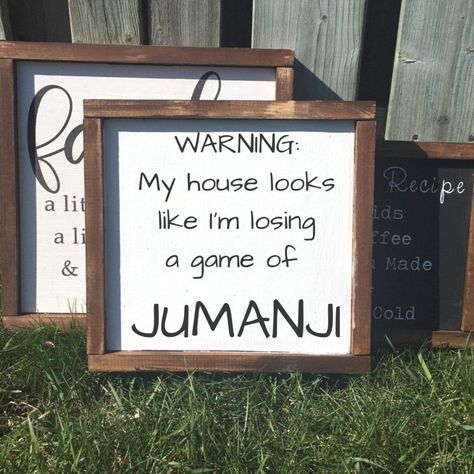 Excited to share the latest addition to my #etsy shop: Warning: My House Looks Like.. // Wood Sign// Funny Home Decor https://etsy.me/3cxkqtU #framed #woodsigns #funnywoodsigns #homedecor #wooddecor #emagineddesigns Funny Wood Signs, Funny Home Decor, Porch Welcome Sign, Wood Front Doors, Quote Decor, Christmas Signs Wood, Sign Decor, Sign Ideas, Christmas Wood