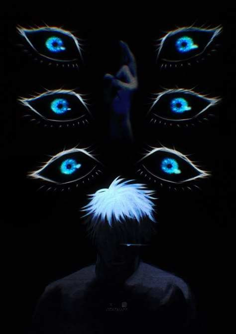 Six Eyes, Symbolic Art, Visual Illusion, Anime Store, Beautiful Dark Art, Gojo Satoru, Cool Anime Pictures, Eye Art, Awesome Anime