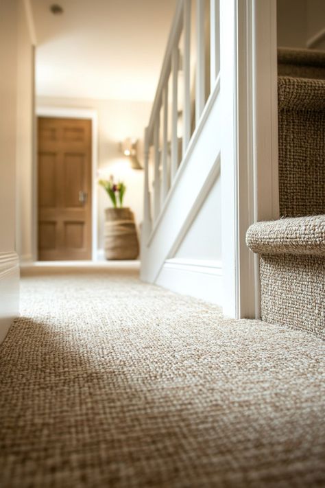 13 Wall-To-Wall Carpet Ideas To Elevate Your Home – DreamyHomeStyle Hallway With Carpet, House With Carpet Floor, Carpet Border Design, New Carpet Ideas Living Room, Wall To Wall Bedroom Carpet, Carpet Inspo Bedroom, Patterned Carpet Wall To Wall, Carpeted Entryway, Bedroom Ideas With Carpet Floor