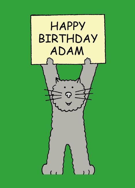 Happy Birthday Adam cute cat. card #Ad , #AD, #Adam, #Birthday, #Happy, #card | Happy birthday adam, Happy birthday ecard, Birthday verses for cards Adam Meme, Happy Birthday Adam, Birthday Verses For Cards, Card Verses, Family Birthday Board, Happy Birthday Ecard, Birthday Verses, Happy Birthday Meme, Cat Stands